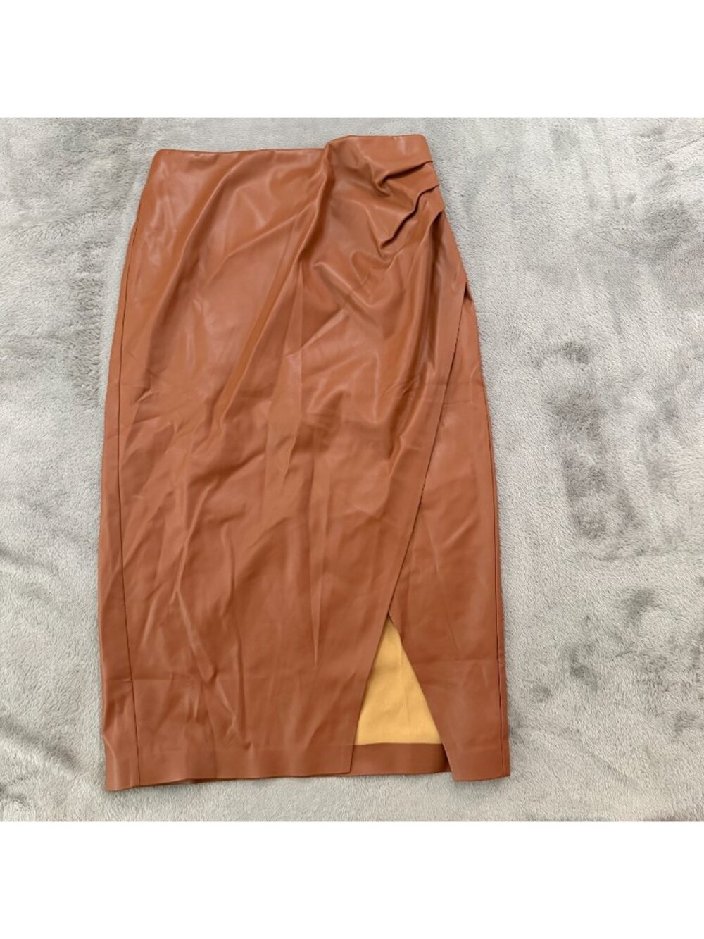 Mark & James Badgley Mischka Women's Huda Faux Leather Skirt MEDIUM Midi